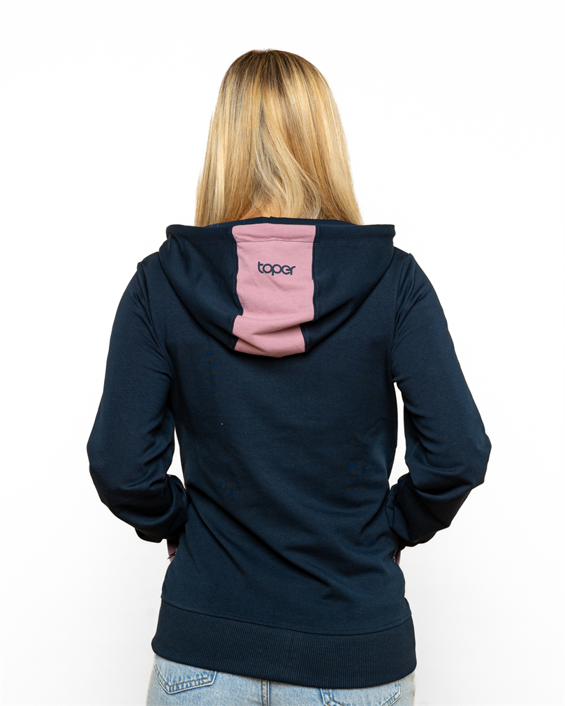 Women's hoodie with zip Delva