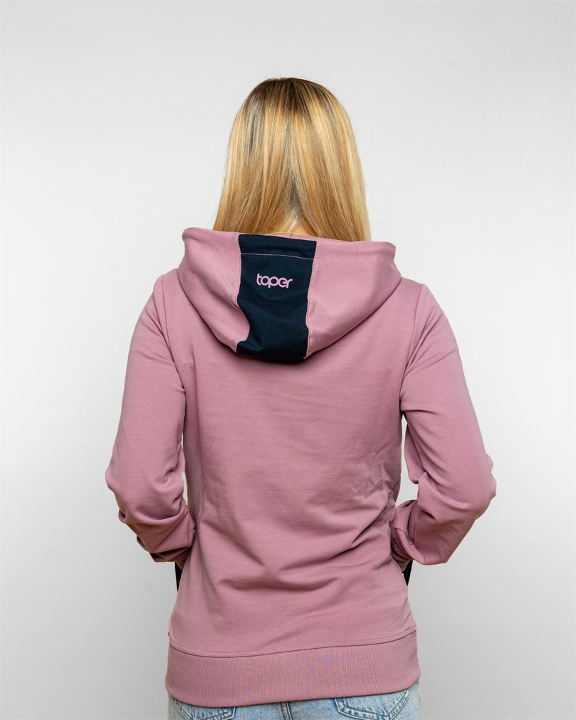 Women's hoodie with zip Delva