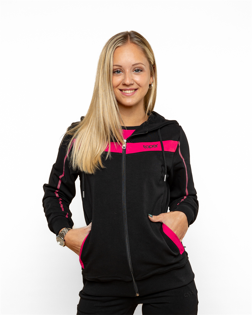 Women's hoodie with zip Delva